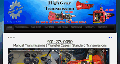 Desktop Screenshot of highgeartransmission.com